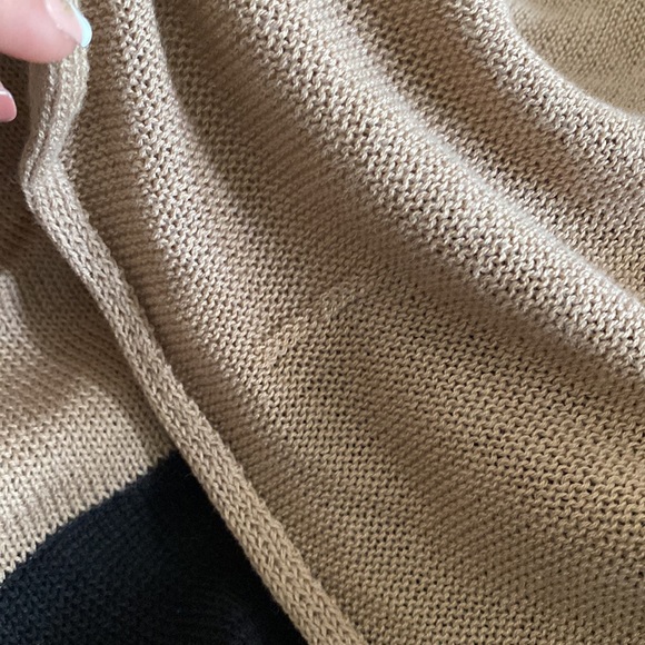 NWOT Wooden Ships Knits Colorblock poncho - Picture 7 of 7